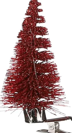 Online House of Seasons Weihnachtsschmuck Baum mit Clip rot D 4 H 9 cm 6 St. Weihnachtskugeln & -Anhänger