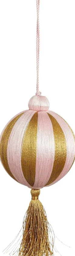 Sale House of Seasons Weihnachtskugel Jolly gold / rosa D 8 H 14 cm Weihnachtskugeln & -Anhänger