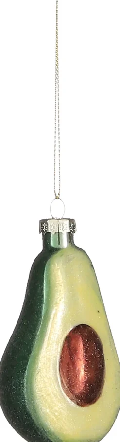 Hot House of Seasons Weihnachtsbaumschmuck Avocado grün 5,5 x4,5 x 10 cm Weihnachtskugeln & -Anhänger