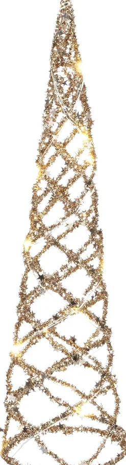 Outlet House of Seasons Weihnachtsdeko Kegel 15 LEDs D 14 H 50 cm Weihnachtsfiguren & -Objekte