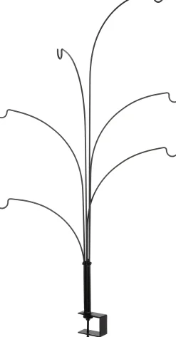 Discount House of Seasons Weihnachtskugel-Ständer schwarz 6 Haken 46 x 5 x 84 cm Weihnachtskugelständer