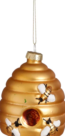 New House of Seasons Weihnachtsbaumschmuck Bienenkrob braun D 7,5 H 9 cm Weihnachtskugeln & -Anhänger