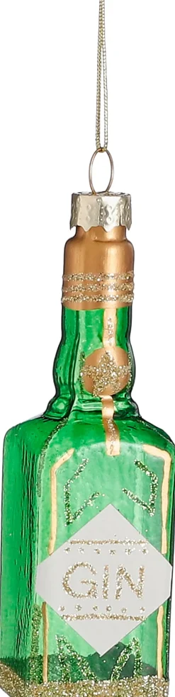 Clearance House of Seasons Weihnachtsbaumschmuck Gin grün 3 x 3 x 10,5 cm Weihnachtskugeln & -Anhänger