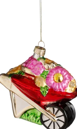 Sale House of Seasons Weihnachtsbaumschmuck Schubkarre rot 10,5 x 6 x 9,5 cm Weihnachtskugeln & -Anhänger