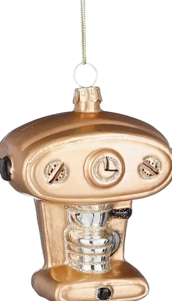 New House of Seasons Weihnachtsbaumschmuck Kaffeemaschine gold 8 x 5 x 9 cm Weihnachtskugeln & -Anhänger