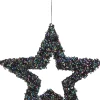 Discount House of Seasons Weihnachtsbaumschmuck Stern Maria schwarz D 25 H 0,5 cm Weihnachtskugeln & -Anhänger