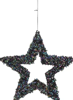 Discount House of Seasons Weihnachtsbaumschmuck Stern Maria schwarz D 25 H 0,5 cm Weihnachtskugeln & -Anhänger