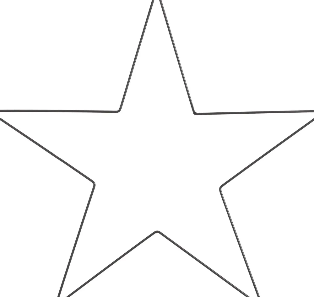 House of Seasons Weihnachtsstern schwarz 50 x 0,5 x 48 cm Weihnachtssterne