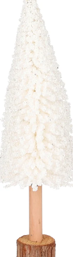 Clearance House of Seasons Weihnachtsdeko Baum Bella weiß D 11 H 40 cm Weihnachtsfiguren & -Objekte