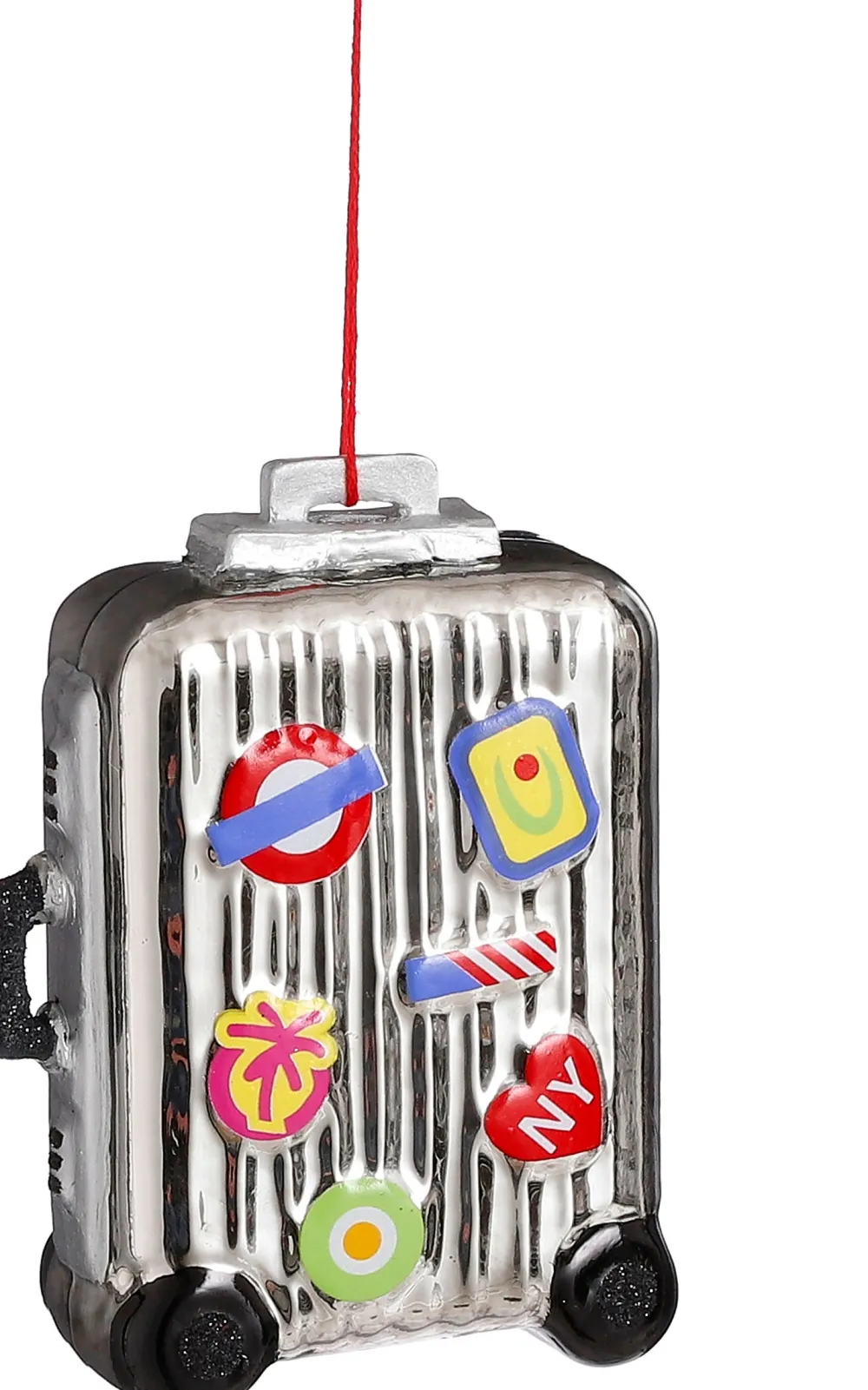 New House of Seasons Weihnachtsbaumschmuck Koffer silber 8 x 4 x 11 cm Weihnachtskugeln & -Anhänger