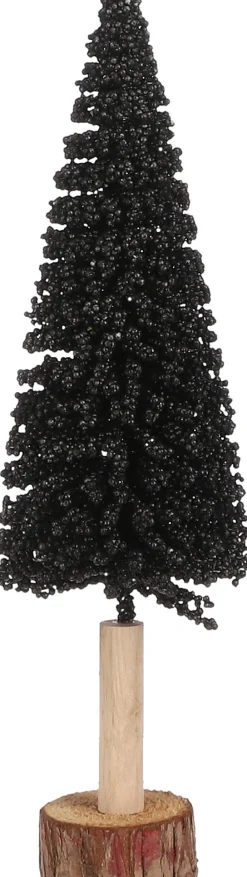 Clearance House of Seasons Weihnachtsdeko Baum Bella schwarz D 11 H 40 cm Weihnachtsfiguren & -Objekte