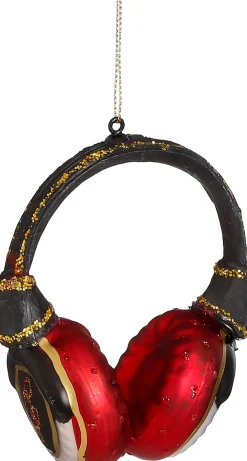 Outlet House of Seasons Weihnachtsbaumschmuck Kopfhörer rot 9,5 x 5 x 11 cm Weihnachtskugeln & -Anhänger