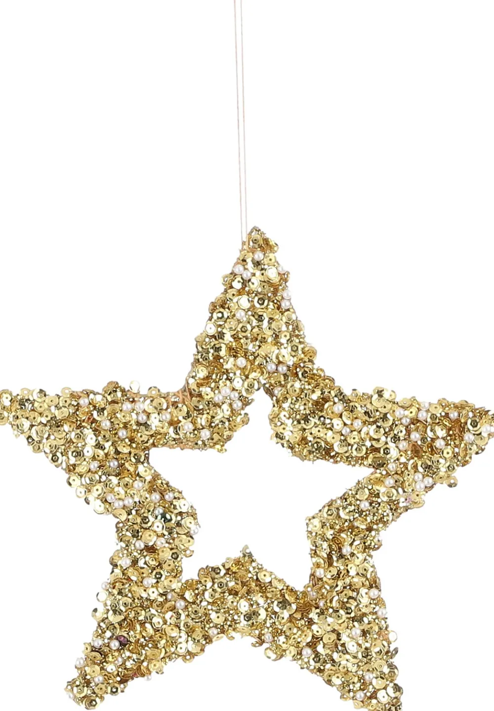 Online House of Seasons Weihnachtsbaumschmuck Stern Maria gold D 20 H 0,5 cm Weihnachtskugeln & -Anhänger