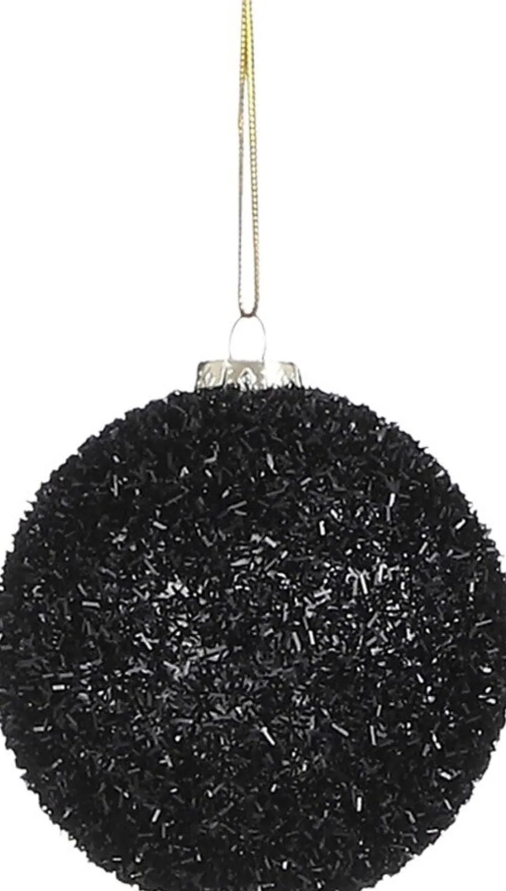 House of Seasons Weihnachtskugel schwarz mit Glitzer D 8 cm Weihnachtskugeln & -Anhänger