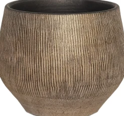 New HS Blumentopf Hamar gold D 28 H 26 cm Blumentöpfe & Pflanzgefäße|Blumentöpfe