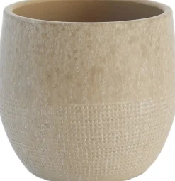 Clearance HS Blumentopf Lugo beige D 24 H 22 cm Blumentöpfe & Pflanzgefäße|Blumentöpfe