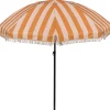 New In the Mood Collection Sonnenschirm Rissy braun weiße Streifen 30+UV D 220 cm Sonnenschirme
