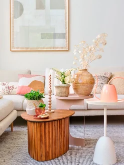 Sale Beistelltisch Riss naturell 60 x 48 x 36 cm Beistelltische|Beistelltische