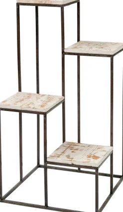 Sale Blumenständer Brian schwarz / Holz 40 x 40 x 77,5 cm Pflanztische & -Regale