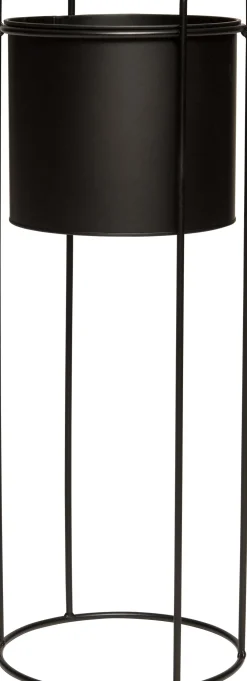 Clearance Blumentopf auf Ständer D 23 cm H 65 cm schwarz Blumentöpfe|Blumentöpfe & Pflanzgefäße