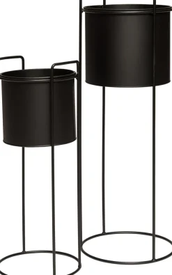 Clearance Blumentopf auf Ständer D 23 cm H 65 cm schwarz Blumentöpfe|Blumentöpfe & Pflanzgefäße