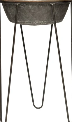 Blumentopf auf Ständer D 35 cm H 60,5 cm Metall Blumentöpfe|Blumentöpfe & Pflanzgefäße