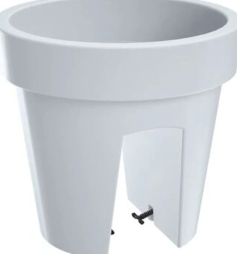 Sale Blumentopf Balkongeländer D 24,5 H 22,5 cm weiß Balkonkästen|Blumentöpfe & Pflanzgefäße