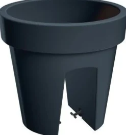 Clearance Blumentopf Balkongeländer D 24,5 H 22,5 cm anthrazit Balkonkästen|Blumentöpfe & Pflanzgefäße