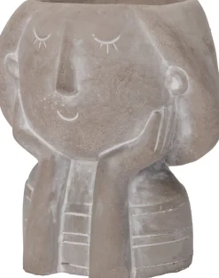 New Blumentopf Beau grau D 10,5 H 11,5 cm Blumentöpfe|Blumentöpfe & Pflanzgefäße