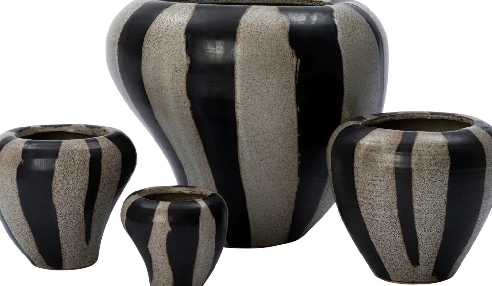 Outlet Blumentopf Beetle barun/schwarz D 15 H 14 cm Blumentöpfe & Pflanzgefäße|Blumentöpfe