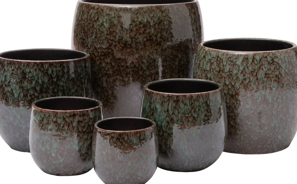 Outlet Blumentopf Braz grün D 16 H 16 cm Blumentöpfe & Pflanzgefäße|Blumentöpfe