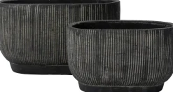 Best Blumentopf Cort schwarz 24 x 15,5 x 14 cm Blumentöpfe & Pflanzgefäße|Blumentöpfe