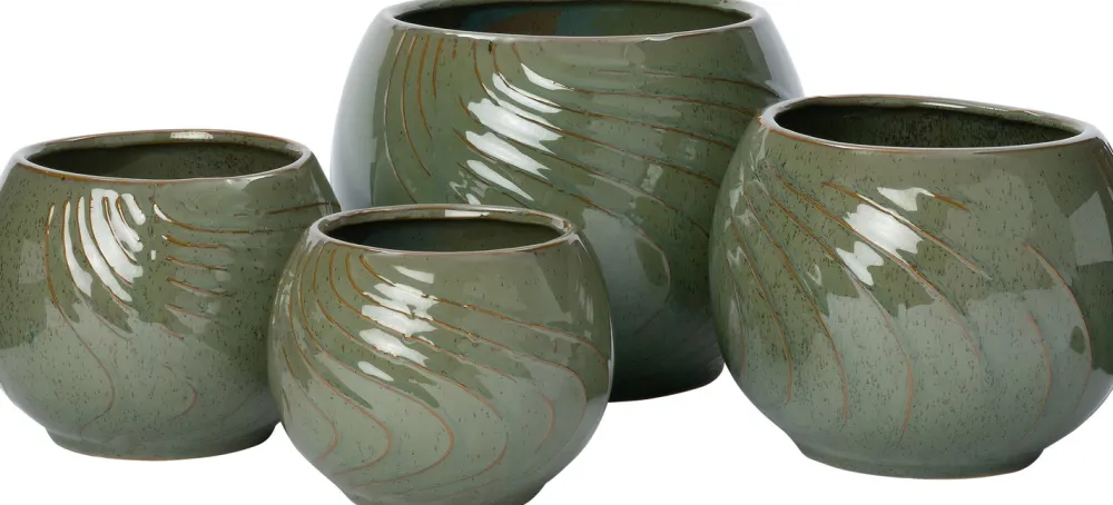 Online Blumentopf Dorit grün D 21,5 H 16 cm Blumentöpfe|Blumentöpfe & Pflanzgefäße