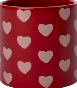 Best Blumentopf Herzen rot D 14 H 13 cm Blumentöpfe & Pflanzgefäße|Blumentöpfe