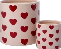 New Blumentopf Herzen rosa D 14 H 13 cm Blumentöpfe|Blumentöpfe & Pflanzgefäße