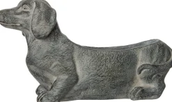 Discount Blumentopf Hund 51 x 17 x 30 cm grau Pflanzkübel|Blumentöpfe & Pflanzgefäße