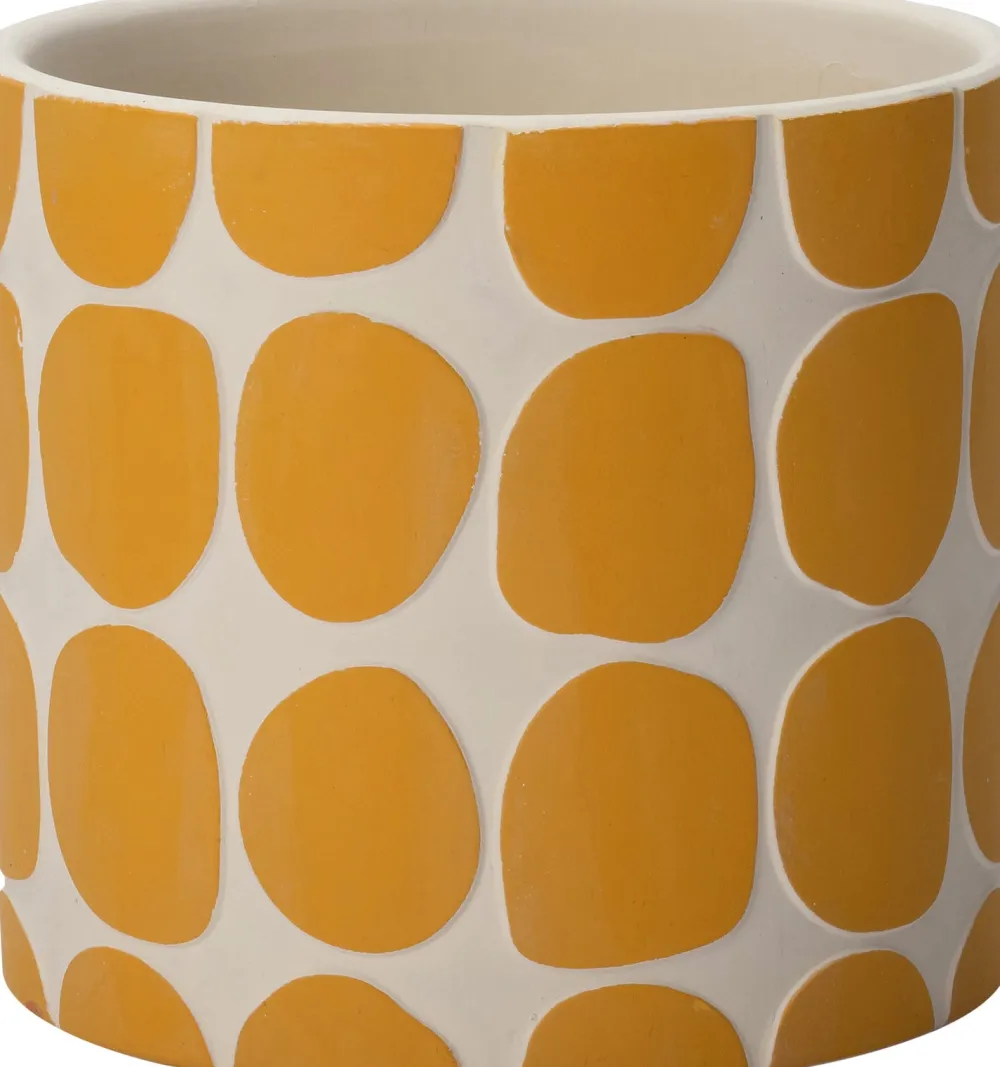 New Blumentopf Idar gelb D 7 H 6,5 cm Blumentöpfe|Blumentöpfe & Pflanzgefäße