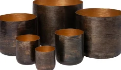 Blumentopf Juna kupfer / blau D 12 H 13 cm Blumentöpfe|Blumentöpfe & Pflanzgefäße