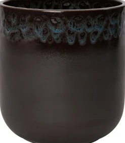 Online Blumentopf Leonie grau / blau D 11 H 13,5 cm Blumentöpfe|Blumentöpfe & Pflanzgefäße