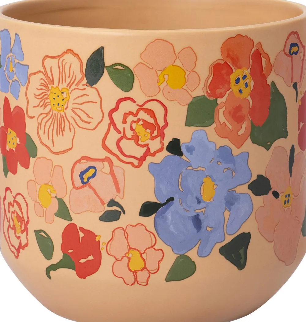 New Blumentopf Loeke multi D 13,5 H 12,5 cm Blumentöpfe|Blumentöpfe & Pflanzgefäße