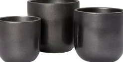 Blumentopf Marlon schwarz D 19 H 17 cm Blumentöpfe|Blumentöpfe & Pflanzgefäße