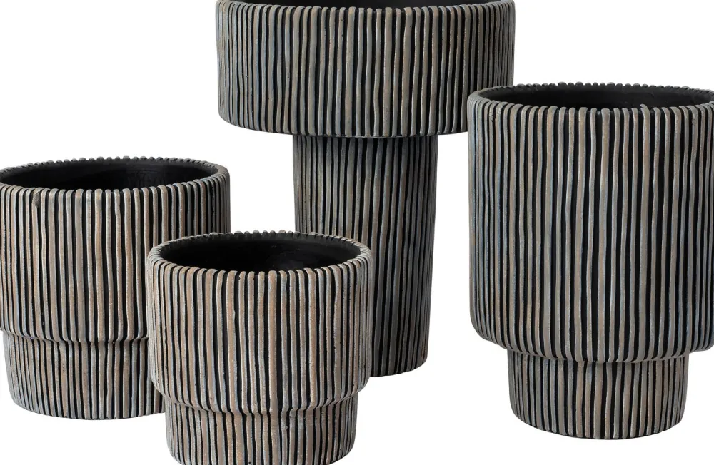 Hot Blumentopf Milan schwarz D 14 H 13 cm Blumentöpfe|Blumentöpfe & Pflanzgefäße