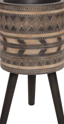 Blumentopf mit Füßen Mila D 22 cm H 42 cm grau Blumentöpfe & Pflanzgefäße|Blumentöpfe