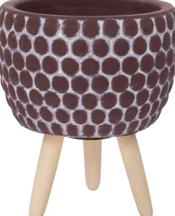 Sale Blumentopf mit Füßen Myrthe braun D 9,5 H 13 cm Blumentöpfe & Pflanzgefäße|Blumentöpfe