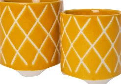 Clearance Blumentopf mit Füßen Bliss gelb D 13,7 H 14 cm Blumentöpfe|Blumentöpfe & Pflanzgefäße