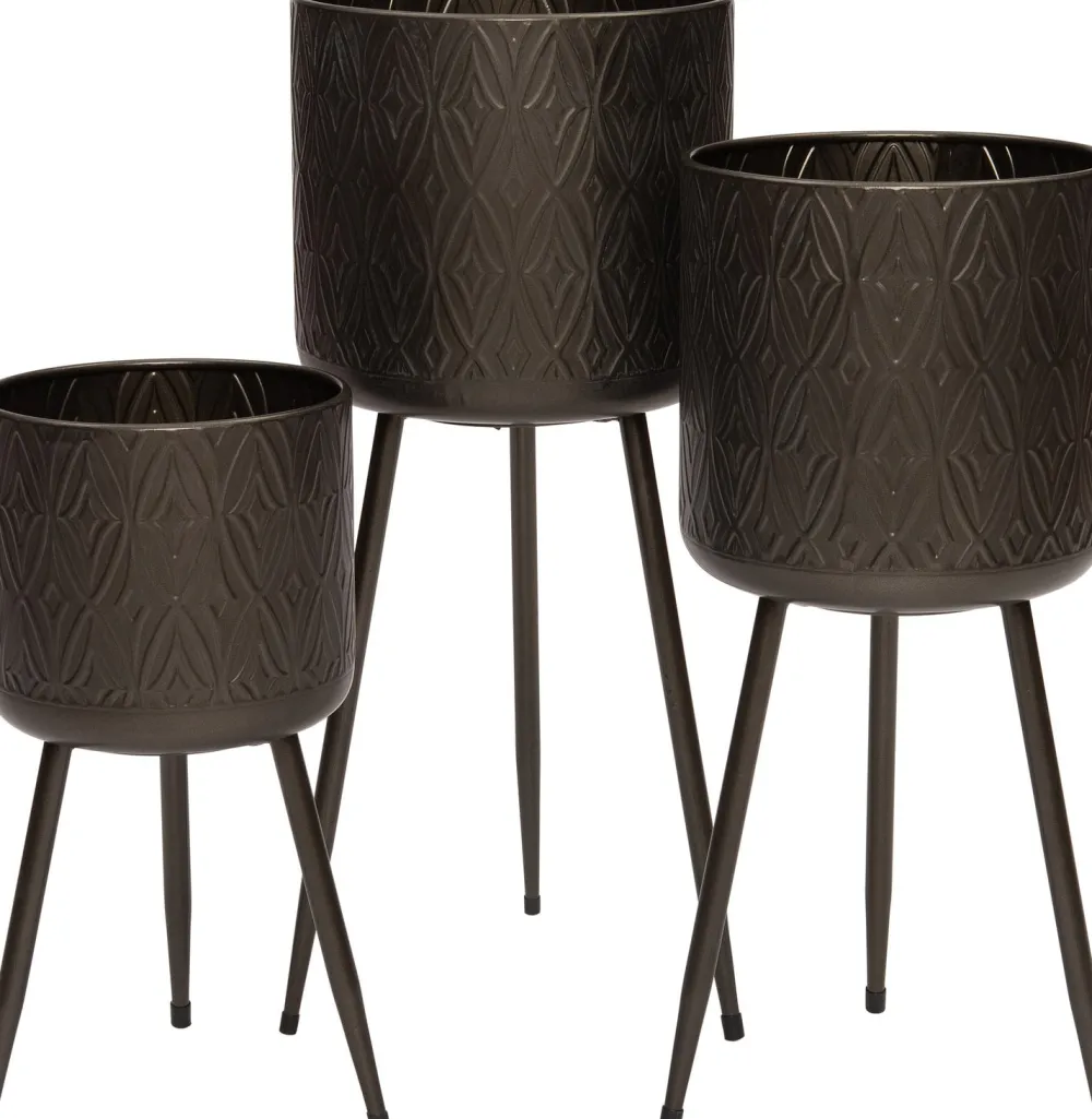 Sale Blumentopf mit Füßen Eliza D 25 cm H 50 cm schwarz Blumentöpfe|Blumentöpfe & Pflanzgefäße