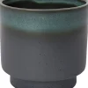 Hot Blumentopf mit Fuß Tilda grau / grün D 20 H 19,5 cm Blumentöpfe|Blumentöpfe & Pflanzgefäße