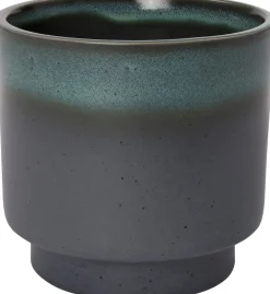 Hot Blumentopf mit Fuß Tilda grau / grün D 20 H 19,5 cm Blumentöpfe|Blumentöpfe & Pflanzgefäße