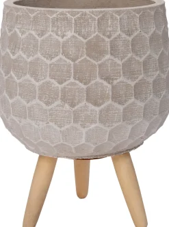 Sale Blumentopf mit Füßen Aylin grau D 9,5 H 9,5 cm Blumentöpfe & Pflanzgefäße|Blumentöpfe