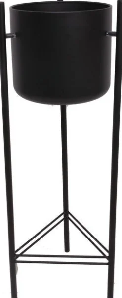 New Blumentopf mit Füßen D 28 H 81 cm schwarz Blumentöpfe & Pflanzgefäße|Blumentöpfe